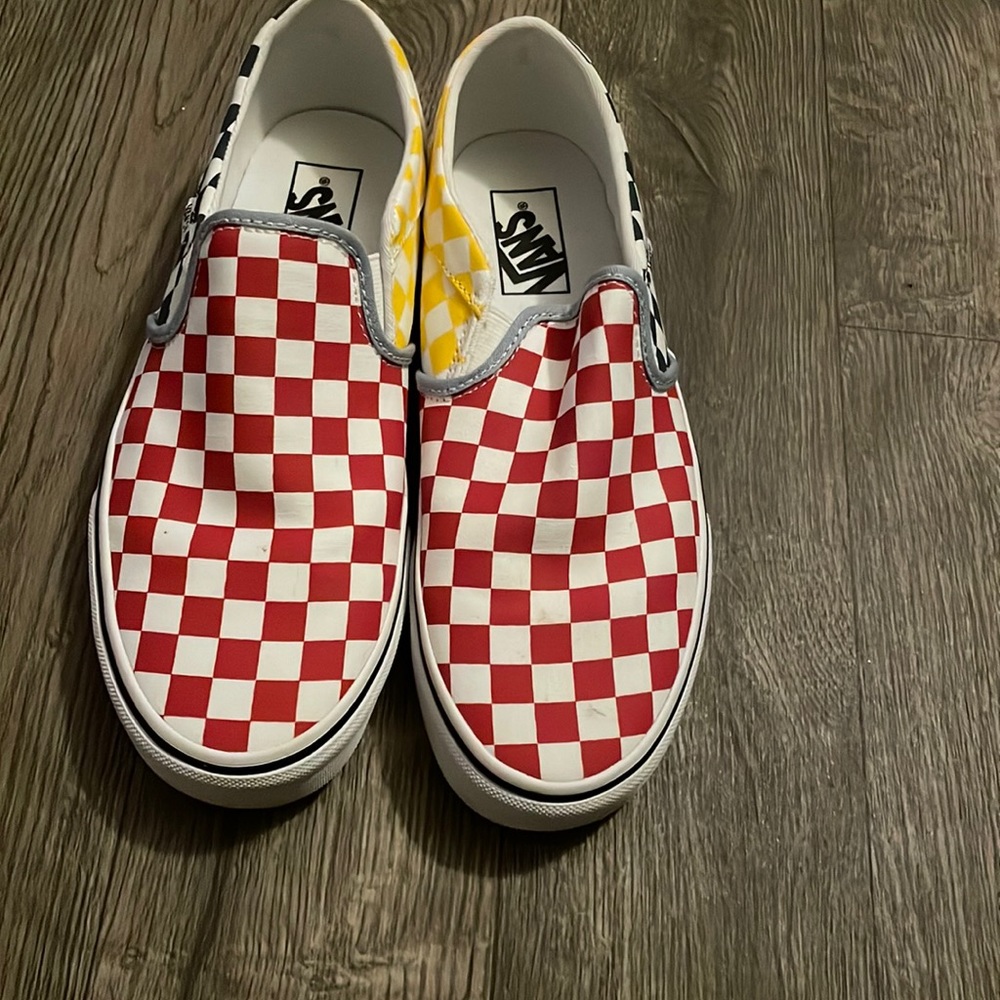 Shoes have only been worn twice, there’s a small spot on top but nothing major.